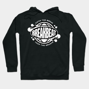 BREAKBEAT  - Y2K Catch the Globe (White) Hoodie